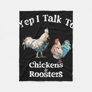 Ja, ik praat met kippen en hanen Grappige Haan Fleece Deken