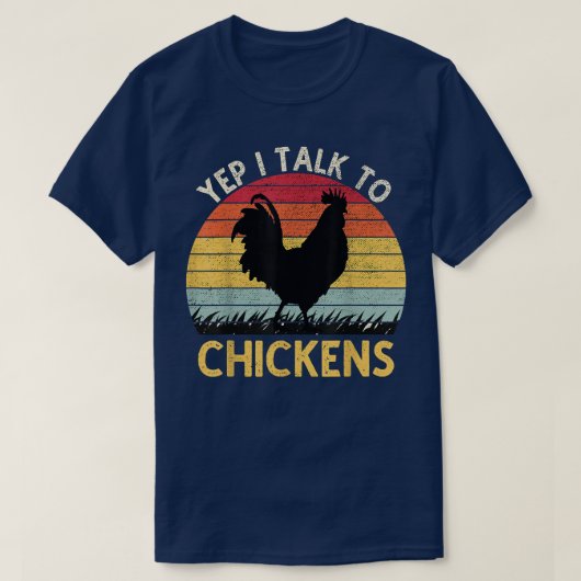 Ja, ik praat met kippen  Funny Chicken Boerderij T-shirt (Design voorkant)