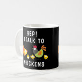 Ja, ik praat met kippen. koffiemok (Voorkant links)