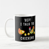 Ja, ik praat met kippen. koffiemok (Links)