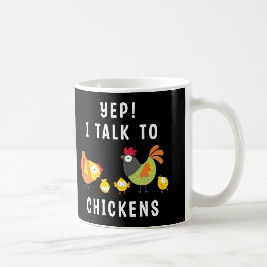 Ja, ik praat met kippen. koffiemok (Rechts)