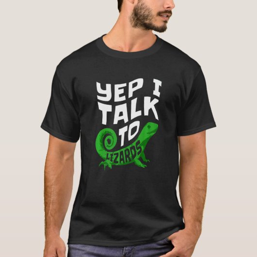 Ja, ik praat met Lizards T-shirt (Voorkant)