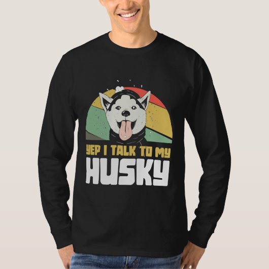 Ja, ik praat met mijn Husky Husky baby T-shirt (Voorkant)