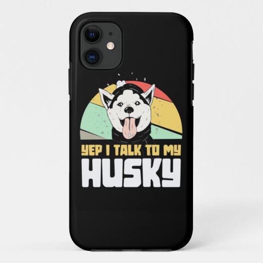 Ja, ik praat met mijn Husky Siberian Case-Mate iPhone Case (Achterkant)