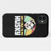 Ja, ik praat met mijn Husky Siberian Case-Mate iPhone Case (Achterkant (horizontaal))