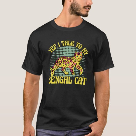 Ja, ik praat met m'n buikkat t-shirt (Voorkant)