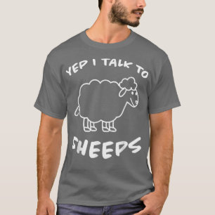 Ja, ik praat met Sheeps Design Sheep Farmers Lamb  T-shirt