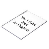 Ja, ik sla op in het Engels Notitieboek (Linkerzijde)