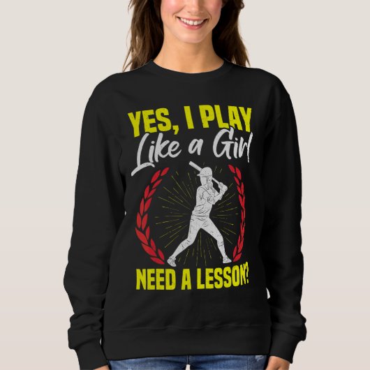 Ja, ik speel als een meisje dat een lesson-game so trui (Voorkant)