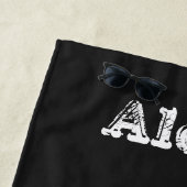 Ja, ik speel Basketball als een meisje blauw Strandlaken (In situ)