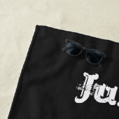 Ja, ik speel Basketball als een meisje Blauwgroen Strandlaken (In situ)