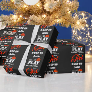 Ja, ik speel Basketball als een meisje Cadeaupapier