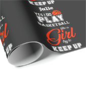 Ja, ik speel Basketball als een meisje Cadeaupapier (Rol Hoek)