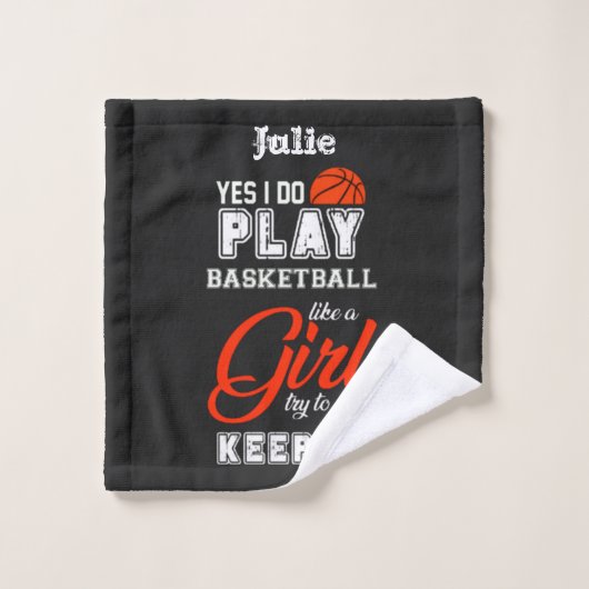 Ja, ik speel Basketball als een meisje Washandje (Wasdoekje)