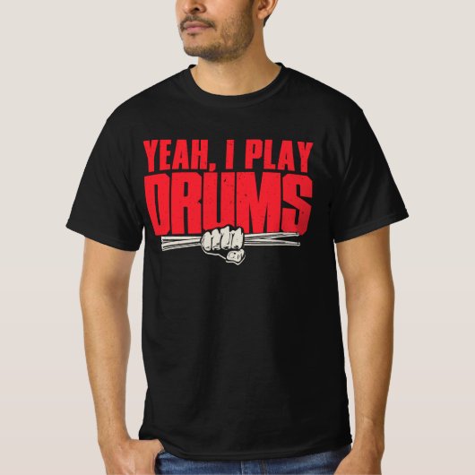 Ja, ik speel Drums T-shirt (Voorkant)