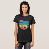 Ja, ik spreek flute Funny Classical Retro Sunset T-shirt (Voorkant volledig)