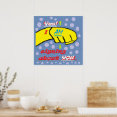 Ja, ik teken over jou. poster (Keuken)