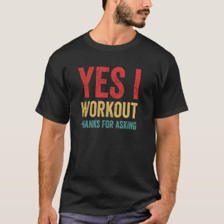 Ja ik train - Typografische Trainings Slogan, Work T-shirt