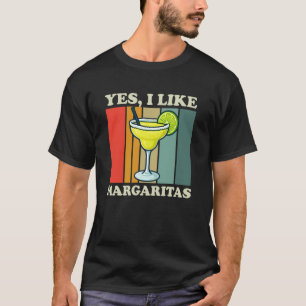 Ja, ik vind Margaritas leuk Funny Tequila Lime Coc T-shirt