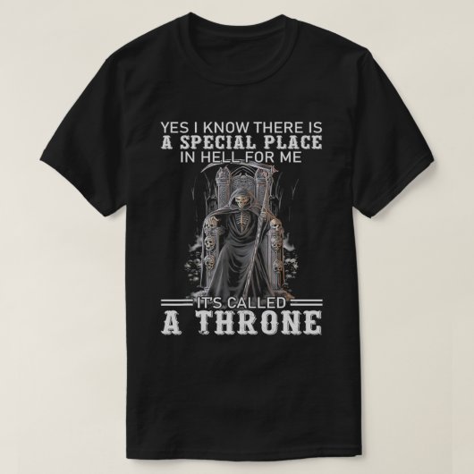 Ja, ik weet dat er een speciale plek is, het heet t-shirt (Design voorkant)
