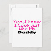 Ja, ik weet dat ik er net als mijn papa uitzie briefkaart (Voorkant / Achterkant)