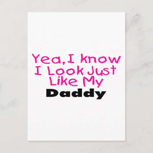 Ja, ik weet dat ik er net als mijn papa uitzie briefkaart (Voorkant)