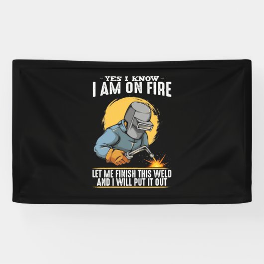 Ja, ik weet dat ik in brand sta spandoek (Horizontaal)