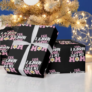 Ja, ik weet dat ik op mijn moeder lijk Groovy Moed Cadeaupapier