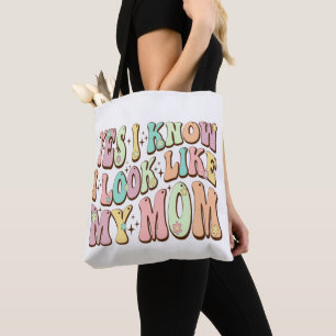 Ja, ik weet dat ik op mijn moeder Moederdag Groovy Tote Bag