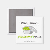 Ja ik weet Guacamole is Extra (Cup of Guacamole) Magneet (Voorkant / Achterkant)