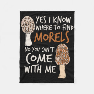 Ja, ik weet waar ik de Morels in paddenstoeltje vi Fleece Deken