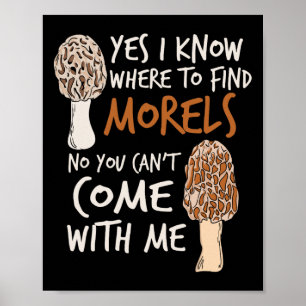 Ja, ik weet waar ik de Morels in paddenstoeltje vi Poster