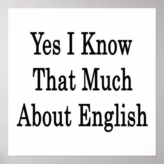 Ja, ik weet zoveel over Engels Poster (Voorkant)