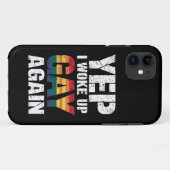 Ja, ik werd weer gay wakker Pride Regenboog Queer Case-Mate iPhone Case (Achterkant (horizontaal))
