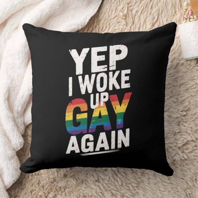 Ja, ik werd weer homo wakker kussen (Deken)