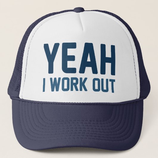 Ja, ik werk uit trucker pet (Voorkant)