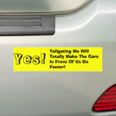 Ja, ik zal de auto's helemaal maken... bumpersticker (Op auto)
