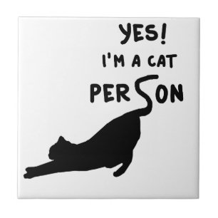 Ja! Im een kattenpersoon Tegeltje