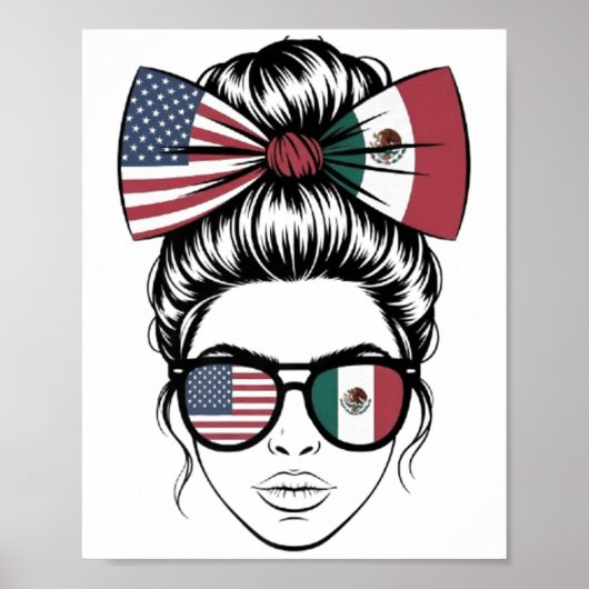 Ja, in beide trotse Amerikaanse Mexicaanse vlag me Poster (Voorkant)