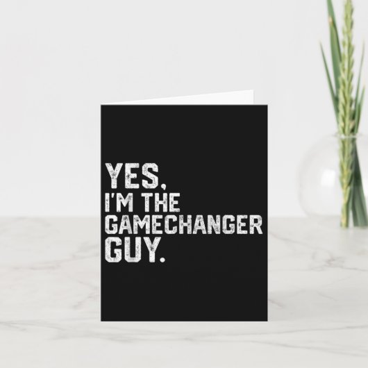 Ja in de gamechanger Guy Funny Baseball Kaart (Voorkant)