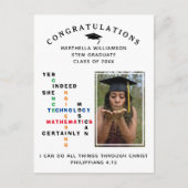 JA INDEED ZE KAN STAM VAN HET ZWANGERSCHAP Afstude Aankondigingskaart (Voorkant)