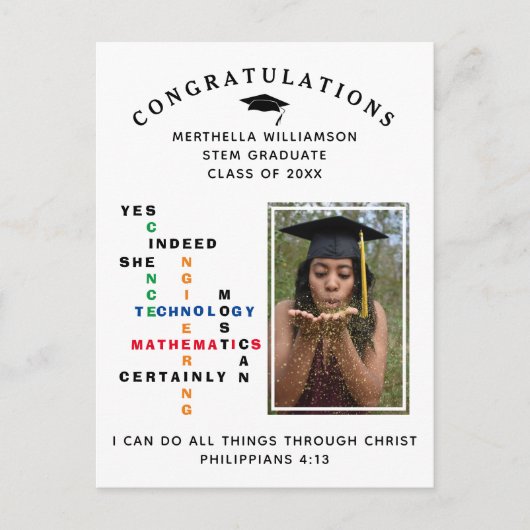 JA INDEED ZE KAN STAM VAN HET ZWANGERSCHAP Afstude Aankondigingskaart (Voorkant)