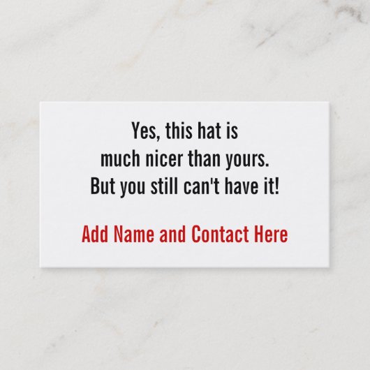 Ja, is dit pet aardiger…. visitekaartje (Voorkant)