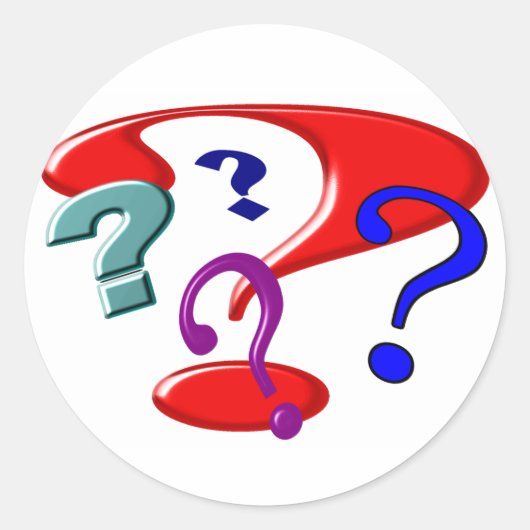 Ja? Ja? Ja? Ja? Ja? Ronde Sticker (Voorkant)