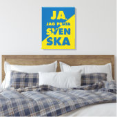Ja, Jag Prata Svenska, ja, ik spreek Zweeds Canvas Afdruk (Insitu (Slaapkamer))