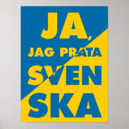 Ja, Jag Prata Svenska, ja, ik spreek Zweeds Poster