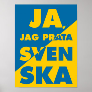 Ja, Jag Prata Svenska, ja, ik spreek Zweeds Poster