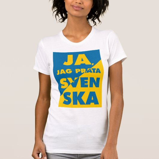 Ja, Jag Prata Svenska, ja, ik spreek Zweeds T-shirt (Voorkant)