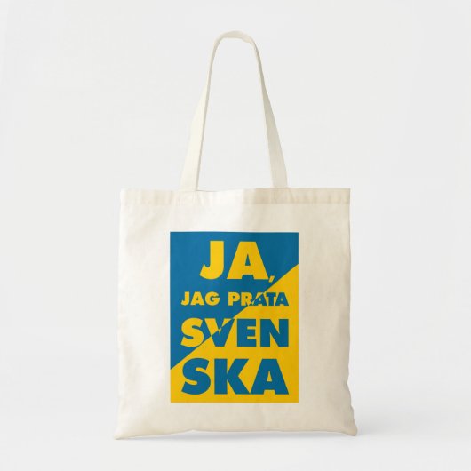 Ja, Jag Prata Svenska, ja, ik spreek Zweeds Tote Bag (Voorkant)