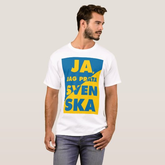 Ja, Jag Prata Svenska, Yes i speak swedish T-shirt (Voorkant volledig)